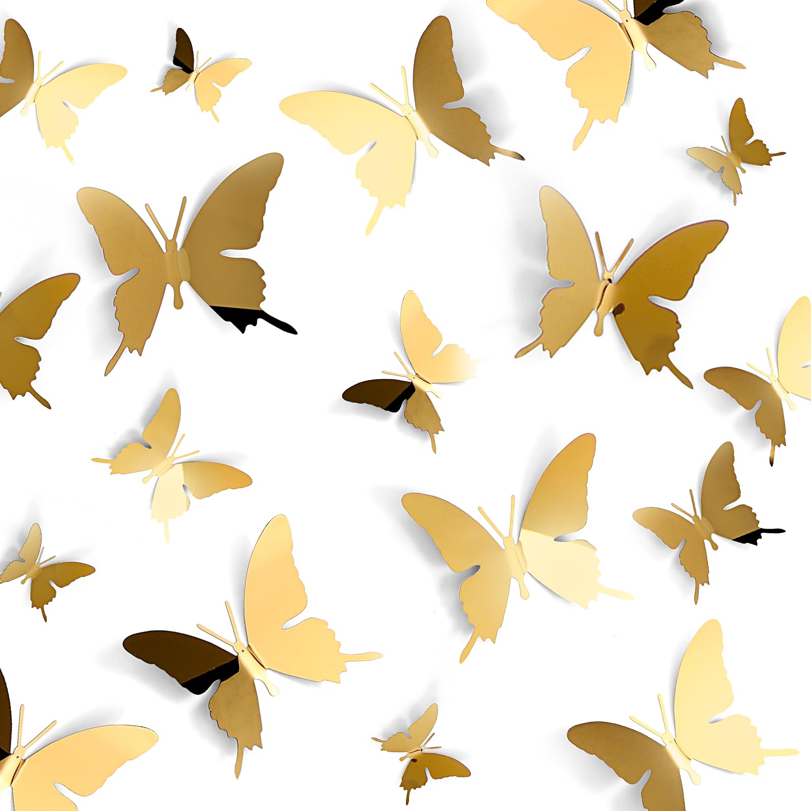 Amazon.com: Ferraycle 48 Pieces Metal Butterfly Wall Decor, 3