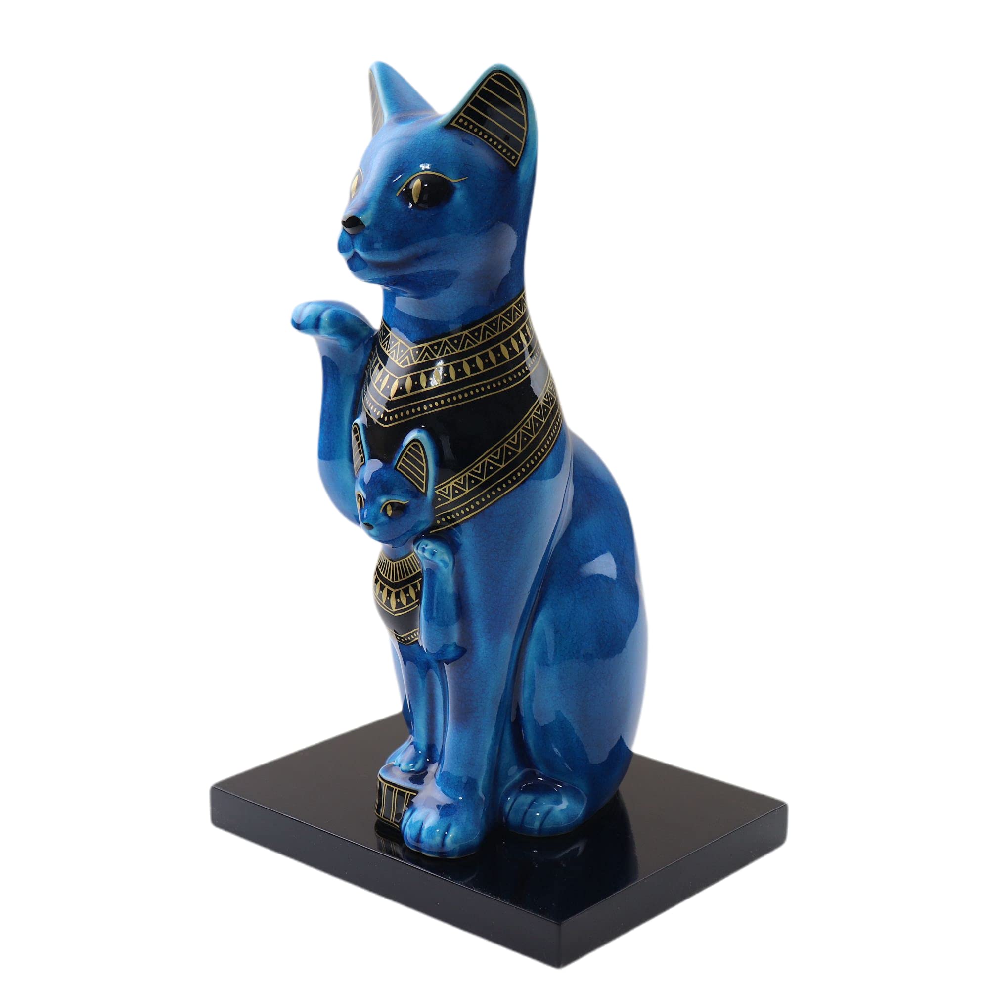 Amazon.co.jp: 美濃焼 青釉 オーナメント バステト Bastet 古代
