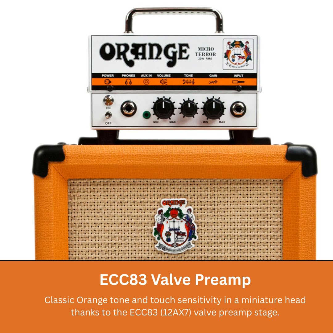 Amazon | ORANGE Micro Terror 20W Mini Guitar Head, Solid State