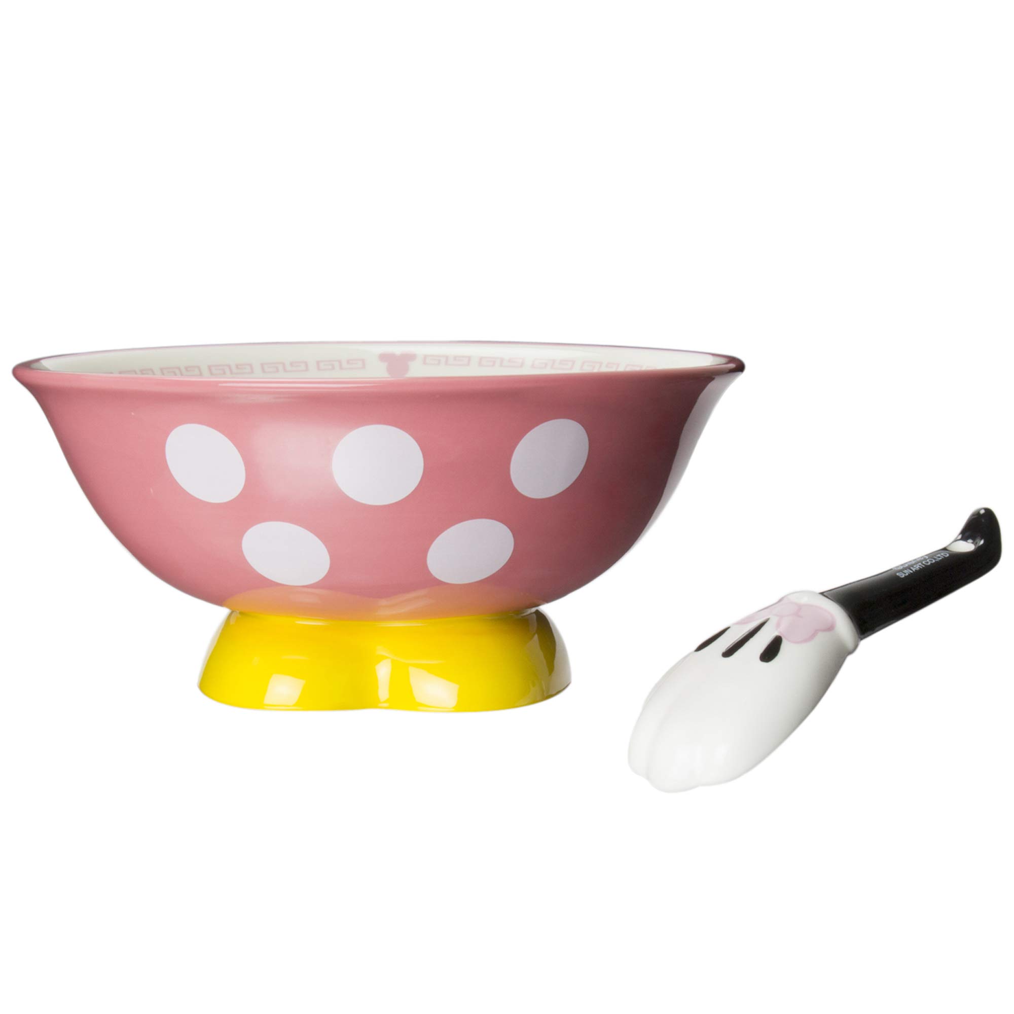 Amazon｜ディズニー ミニーマウス ラーメンセット(レンゲ付) SAN2226