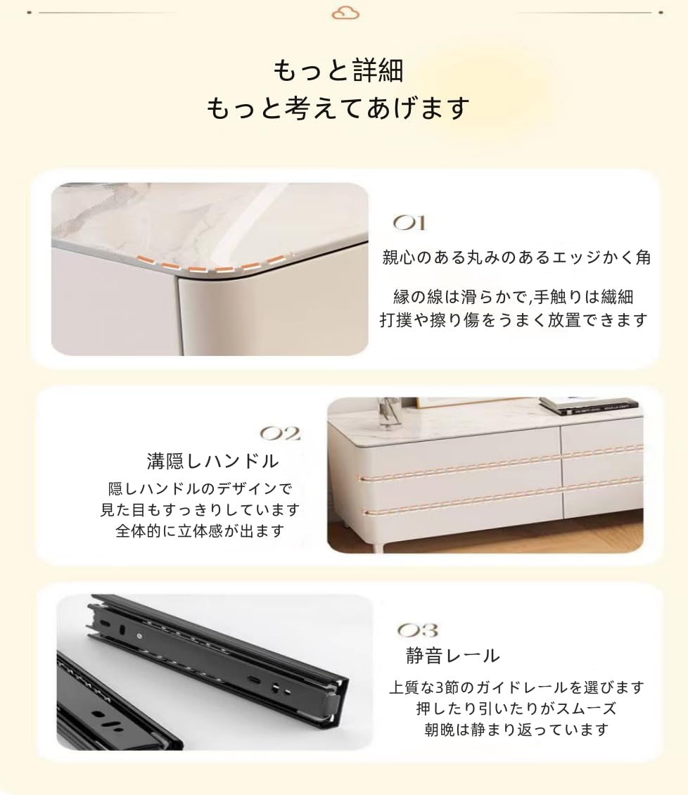 Amazon｜ドレッサー 鏡台 レザー調 大理石天板 大容量 引き出し