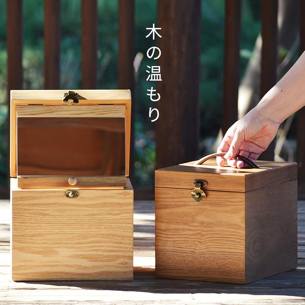 Amazon.co.jp: 可動式ミラー [ナチュメイプル 木製 メイクボックス