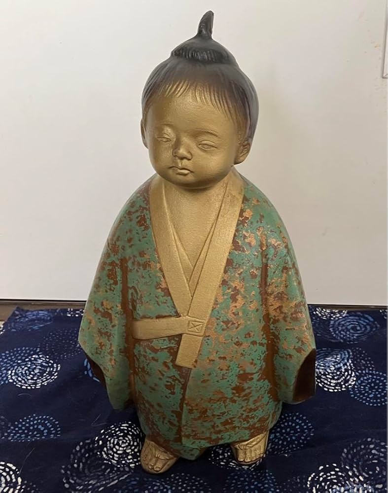 Amazon.co.jp: 横山大観 無我童子 像 オブジェ 金属工芸 置物 : おもちゃ