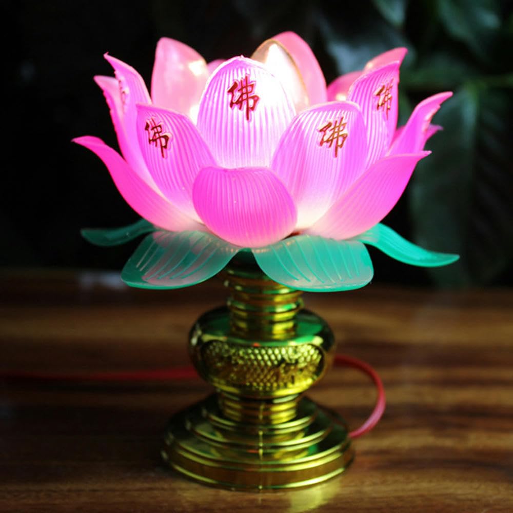 Amazon.co.jp : 蓮の形をしたランプ 蓮の花 造花 蓮華 灯 蓮花 光る蓮