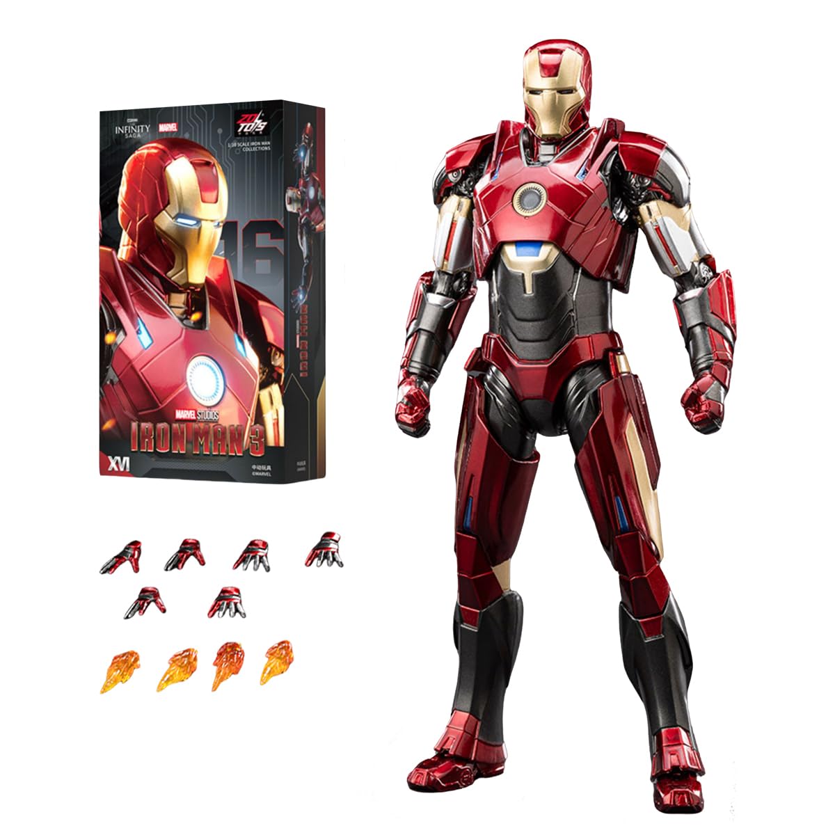 Amazon.com: HiPlay ZD Toys Non-Light-Up Edition 1906-16 Iron Hero