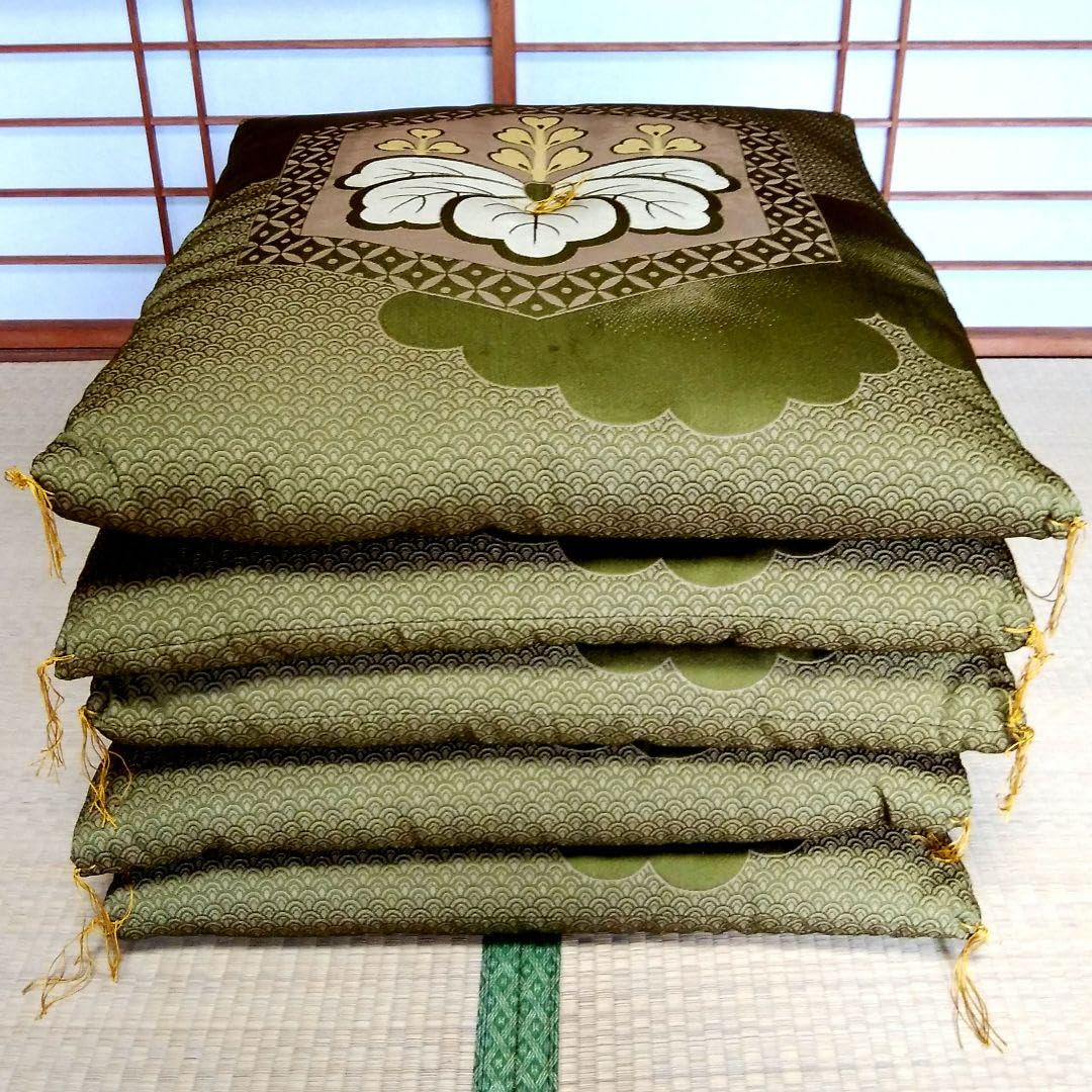 Amazon.co.jp: 高級座布団 来客用和室 5客 昭和レトロ 5枚 座敷 松 五