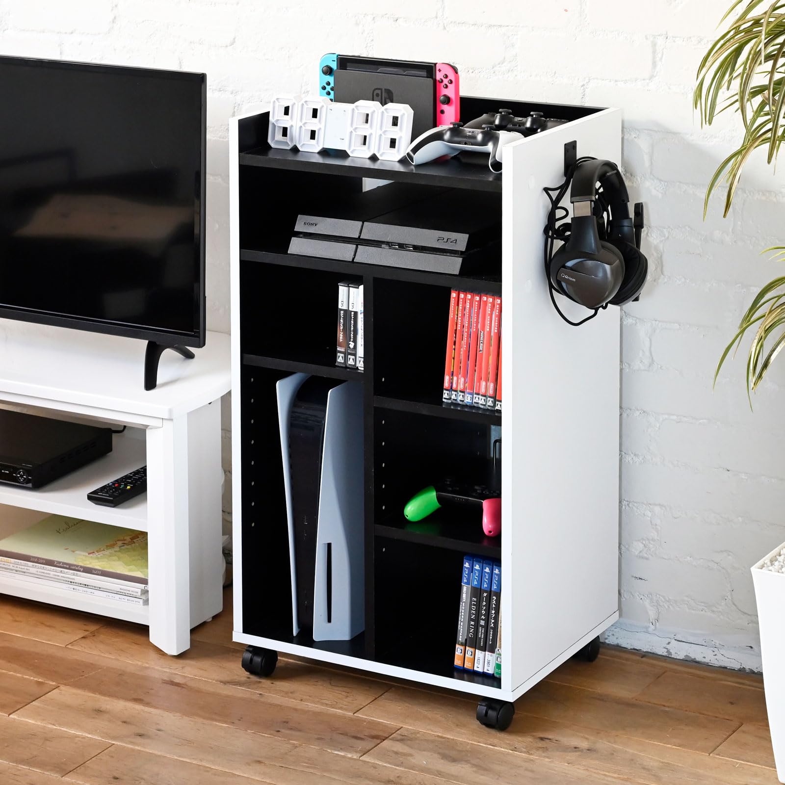 Amazon｜山善(YAMAZEN) ラック ゲーム機 収納ラック プリンターラック