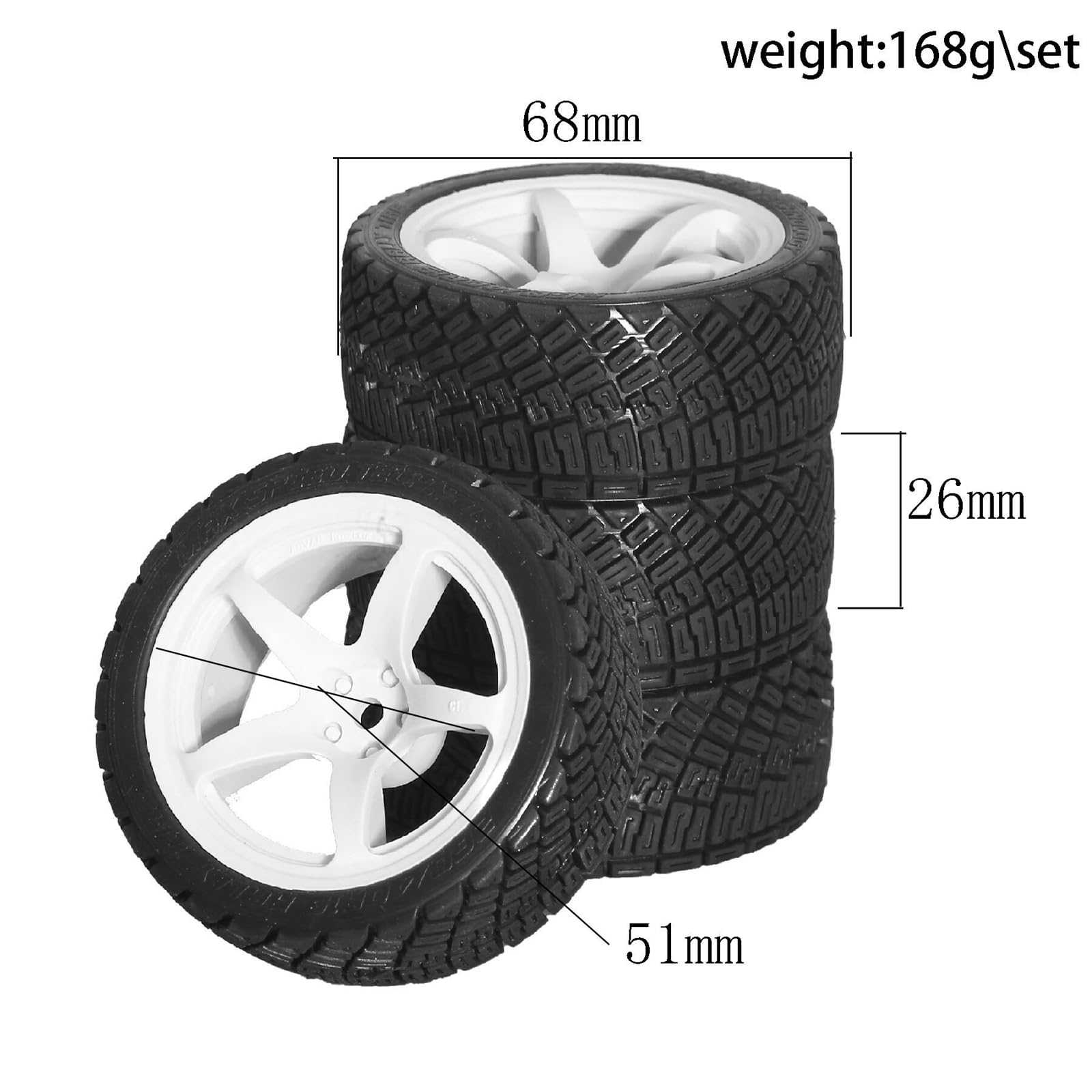 Amazon | タイヤホイール 68x26mm ラジコン交換部品 タミヤ TT02 京商
