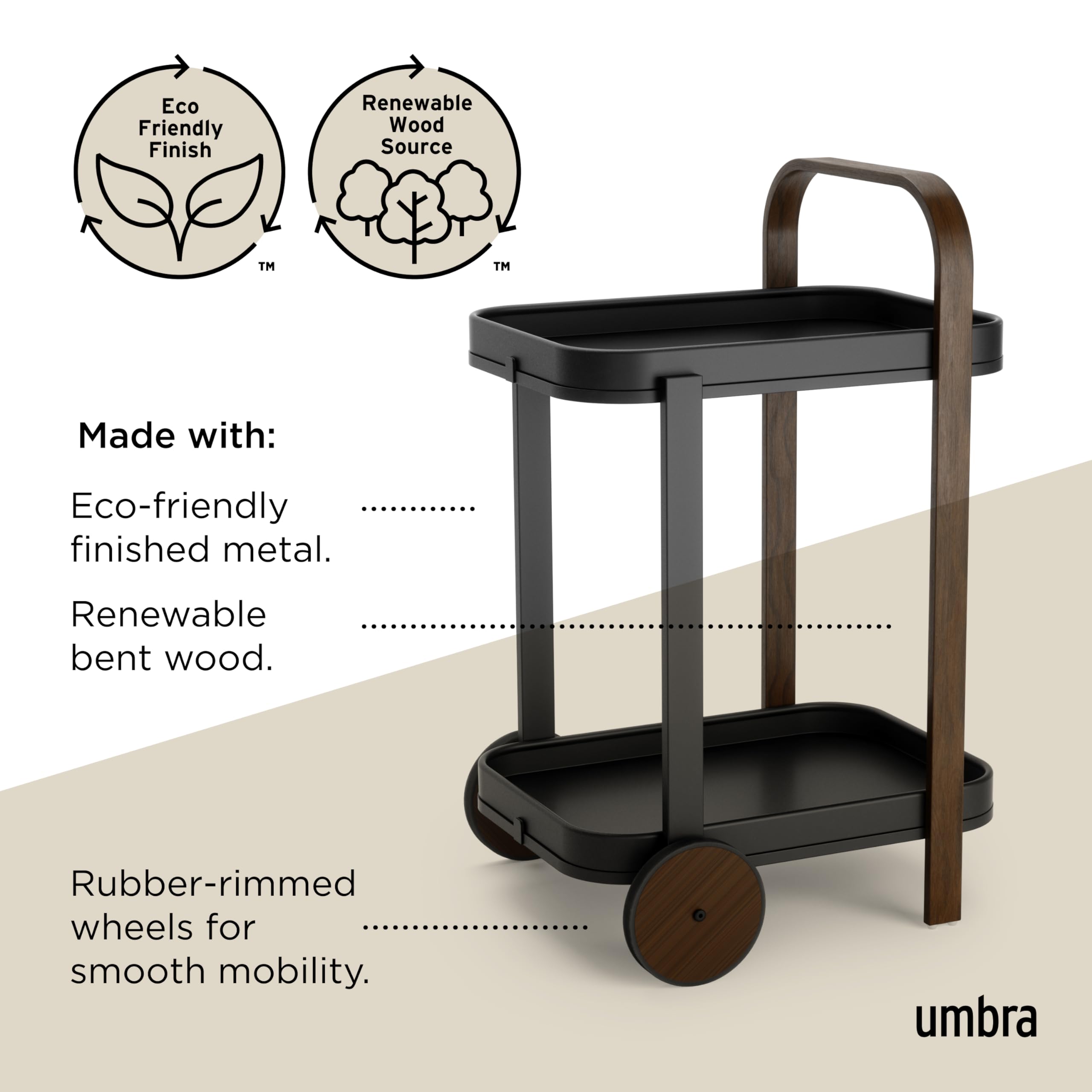 Amazon.co.jp: 【公式】umbra キッチンワゴン Bellwood サービング