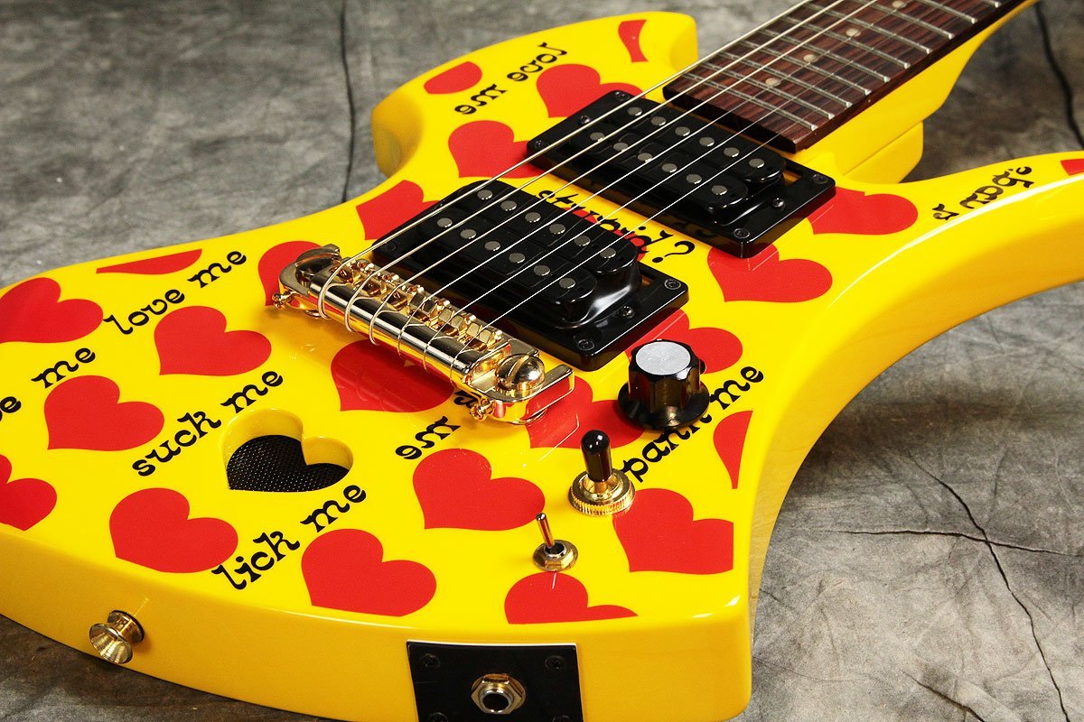 Amazon | BURNY バーニー ミニエレキギター YH-JR.2009 Heart Yellow