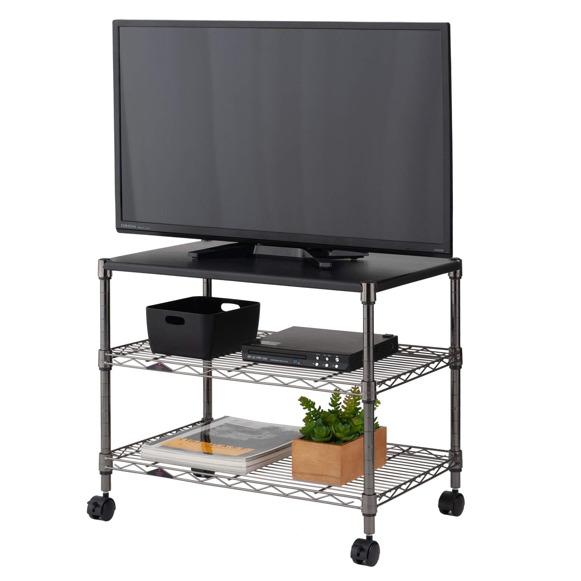Amazon｜ドウシシャ ルミナス ブラック 幅60 3段 テレビ台 テレビ