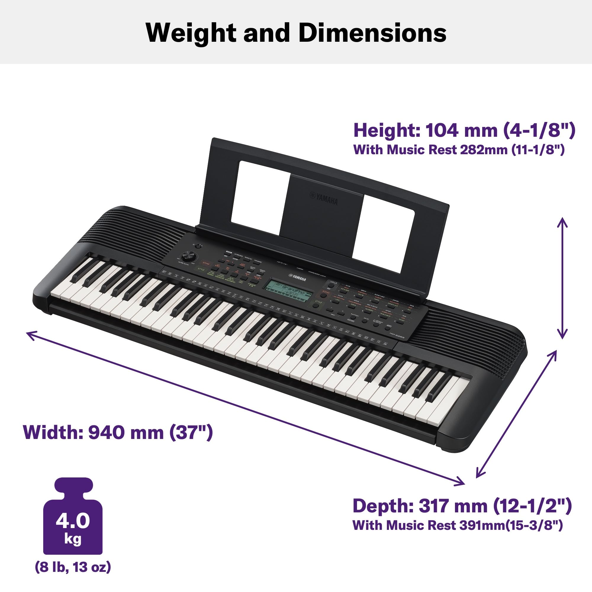 Amazon.com: Yamaha 61-Key Portable Keyboard for Beginners with
