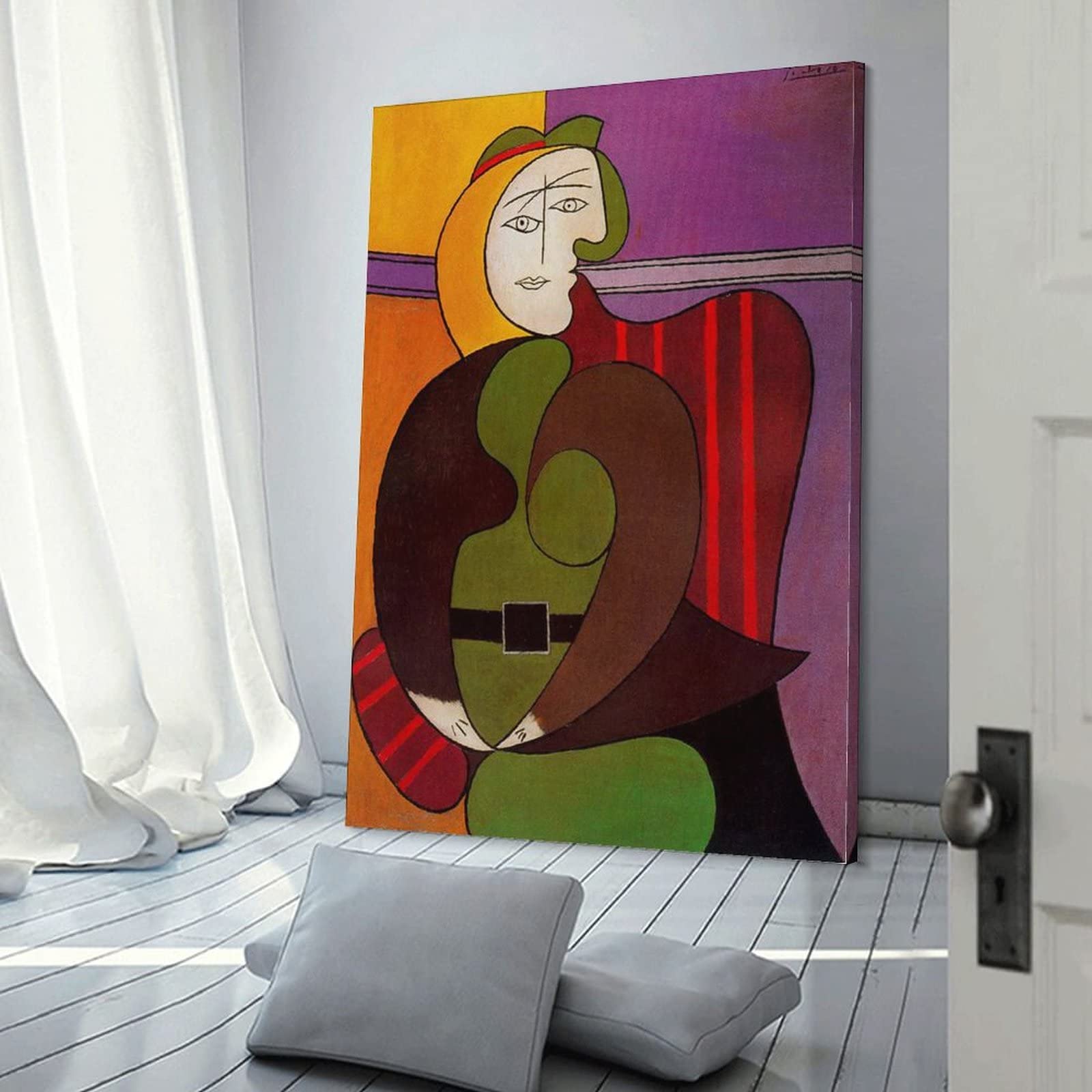 Amazon.co.jp: Pablo Picassoパブロ・ピカソ画家の作品（赤い肘掛け