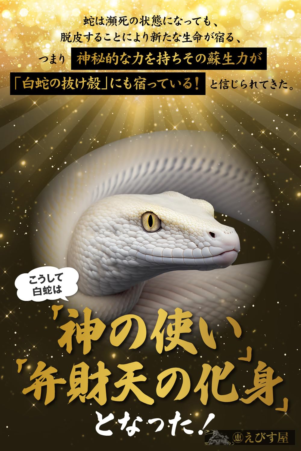 Amazon.co.jp: 祈願 白蛇 抜け殻 グッズ ご利益 お守り 縁起物 御守り
