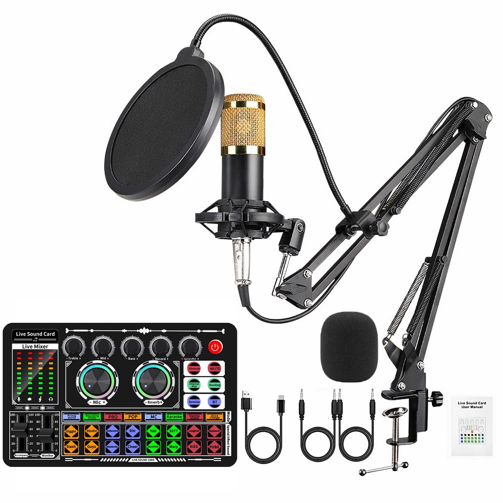 Amazon | BONKYO カラオケセット家庭用 DJ ミキサー セット F999