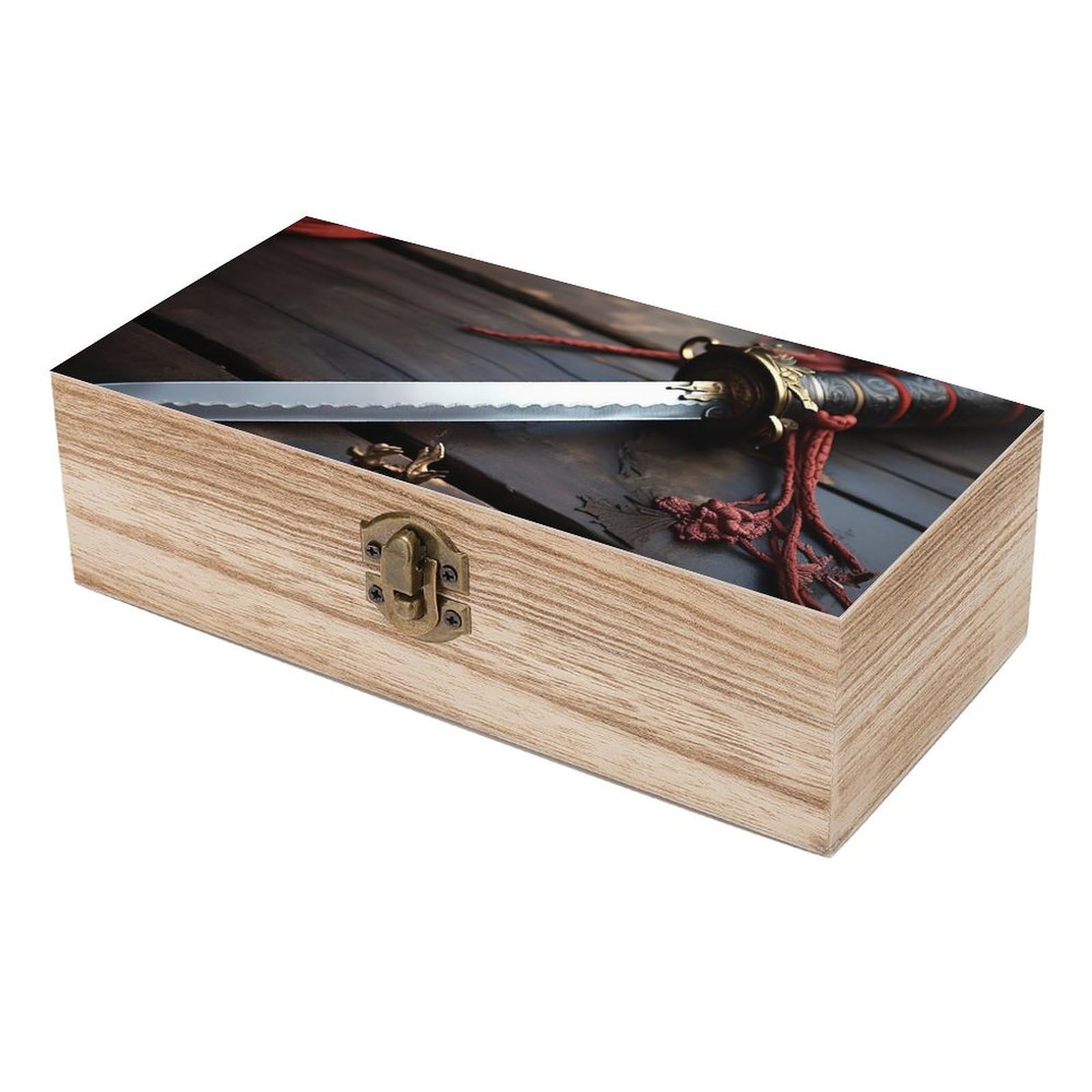 Amazon.com: QWJKM Japan Samurai Sword Wooden Storage Box