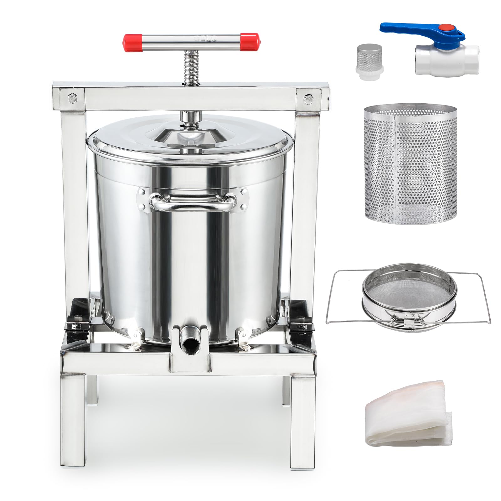 Amazon | CGOLDENWALL 蜂蜜圧搾機 10L 分離器 全密閉型 手動