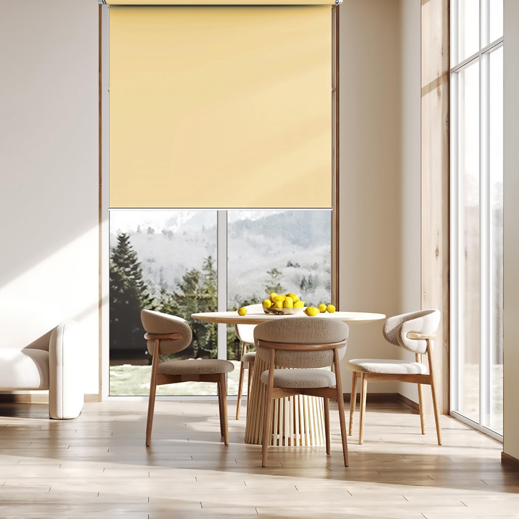 Amazon｜ロールスクリーン つっぱり 60 x 110 cm, 1級遮光 断熱 防水