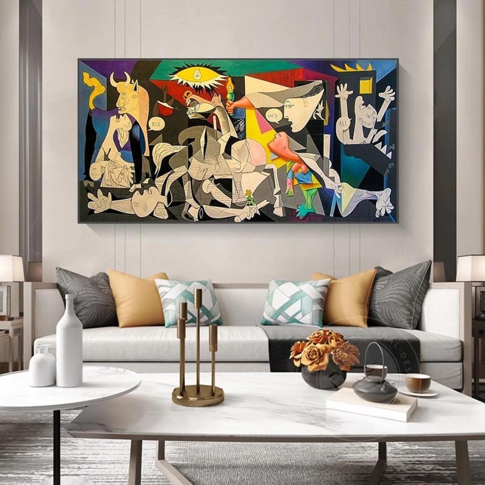 Amazon.co.jp: ゲルニカの有名な絵画ピカソの複製によるアートワーク