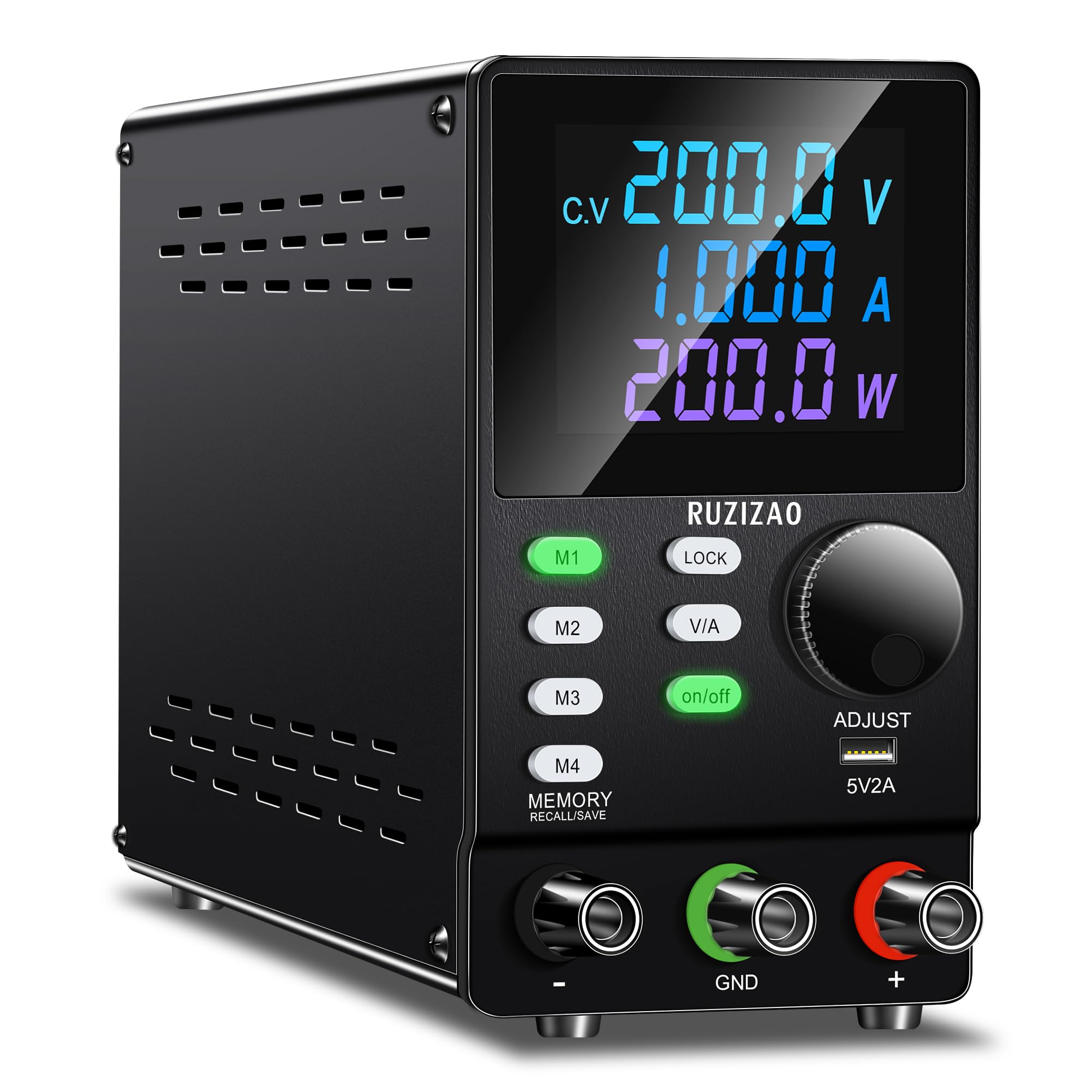 Amazon.co.jp: RUZIZAO 直流安定化電源 超高電圧 0-200V 0-1A 200W