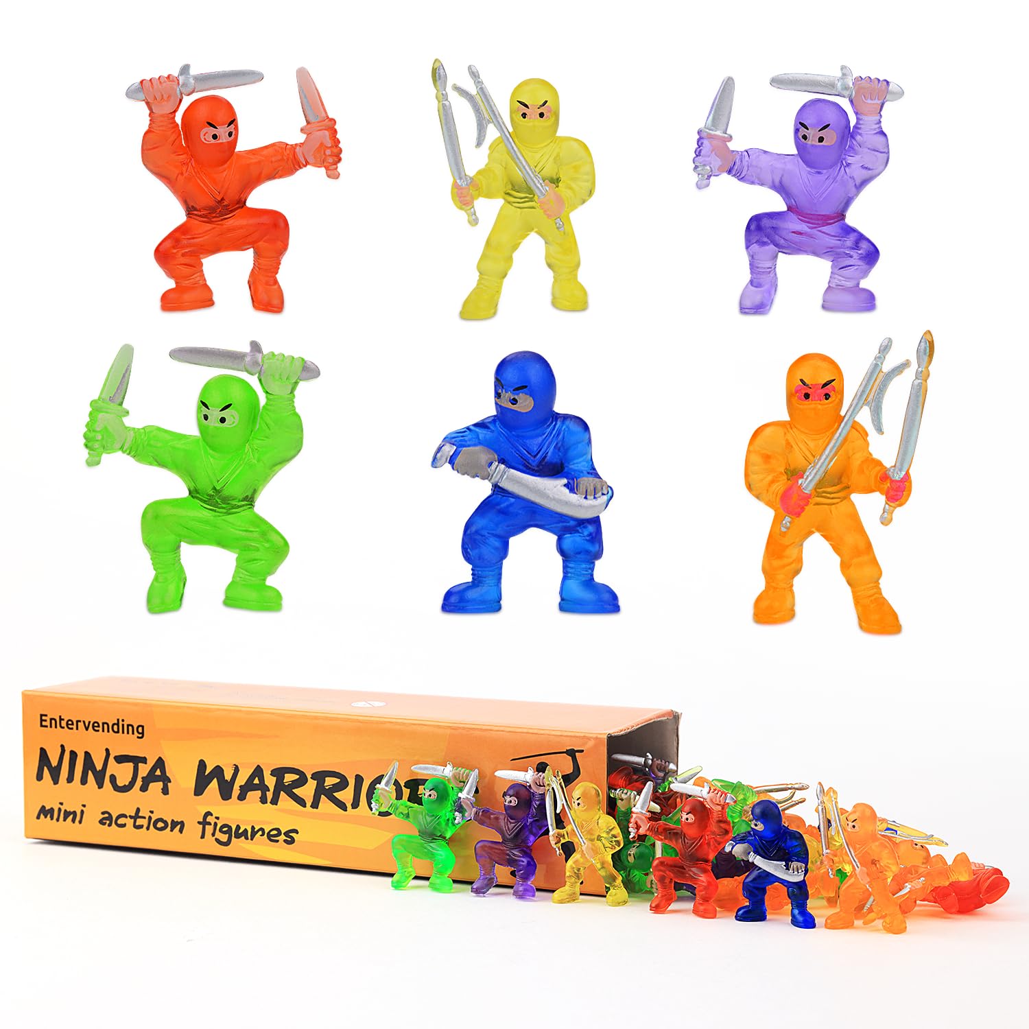Amazon.co.jp: ニンジャトイフィギュア - 2インチ ミニ忍者フィギュア