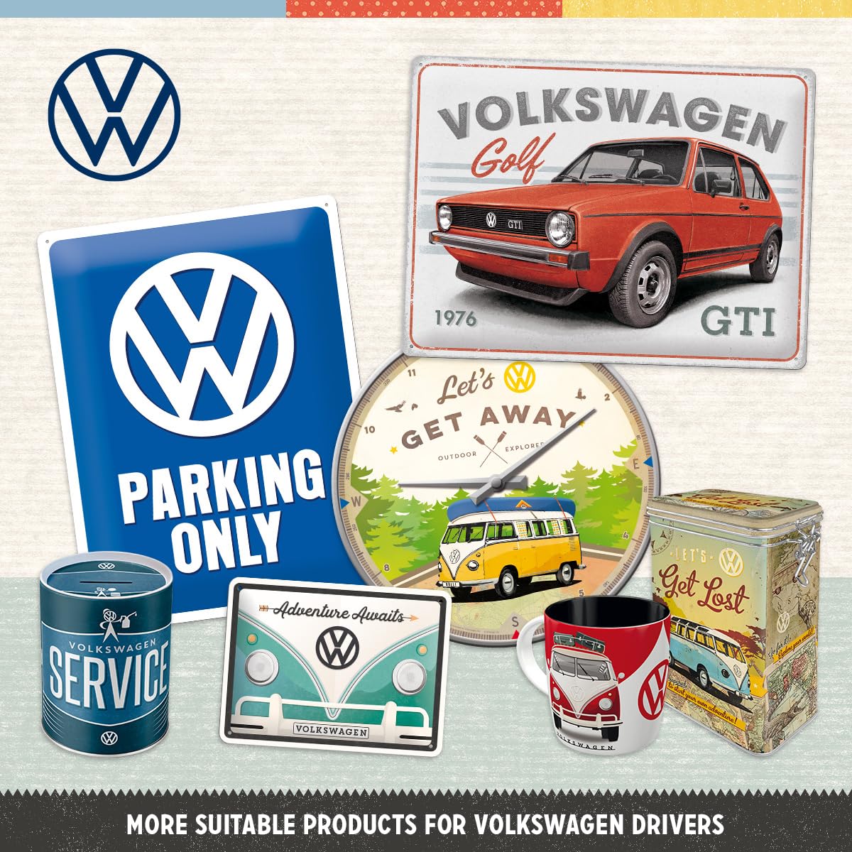 Amazon.co.jp: NOSTALGIC ART ブリキ看板 フォルクスワーゲン VW
