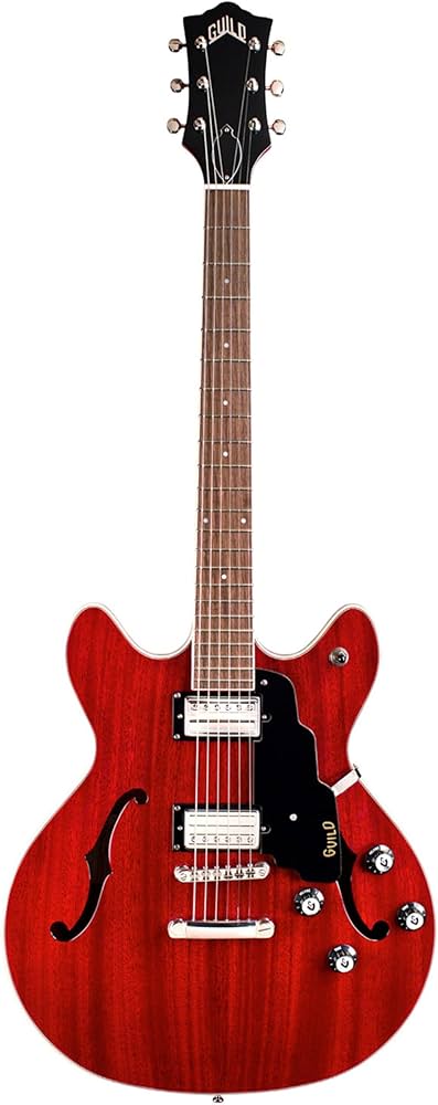 Amazon.com: Guild Starfire DC Semi Hollow Guitar Cherry Red