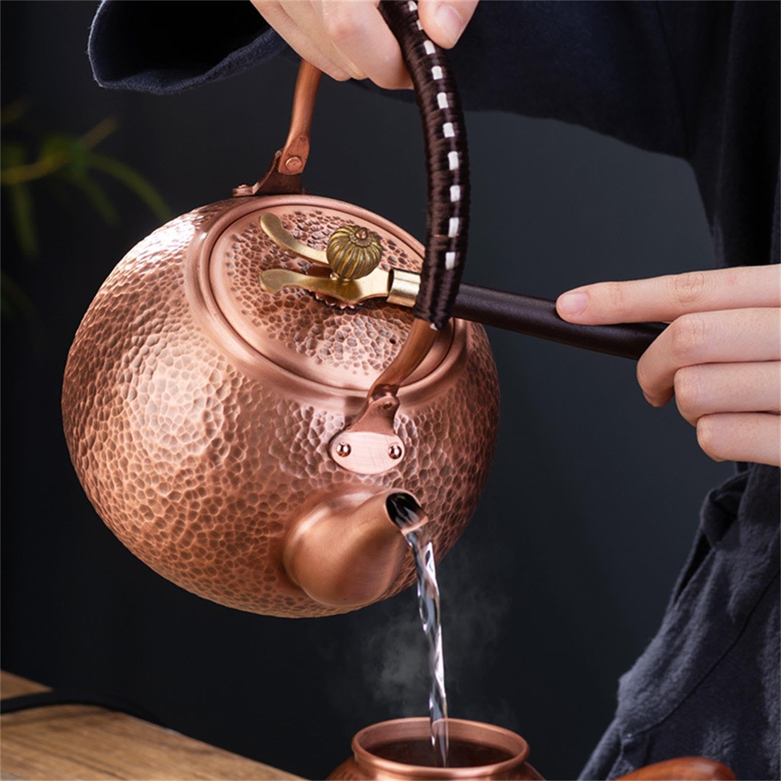 Amazon | 純銅ケトル手作り銅ケトル 銅製やかん 純銅ティーポット