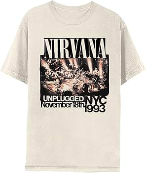 Amazon.com: 2Bhip Nirvana Unplugged 1993 Adult Short Sleeve