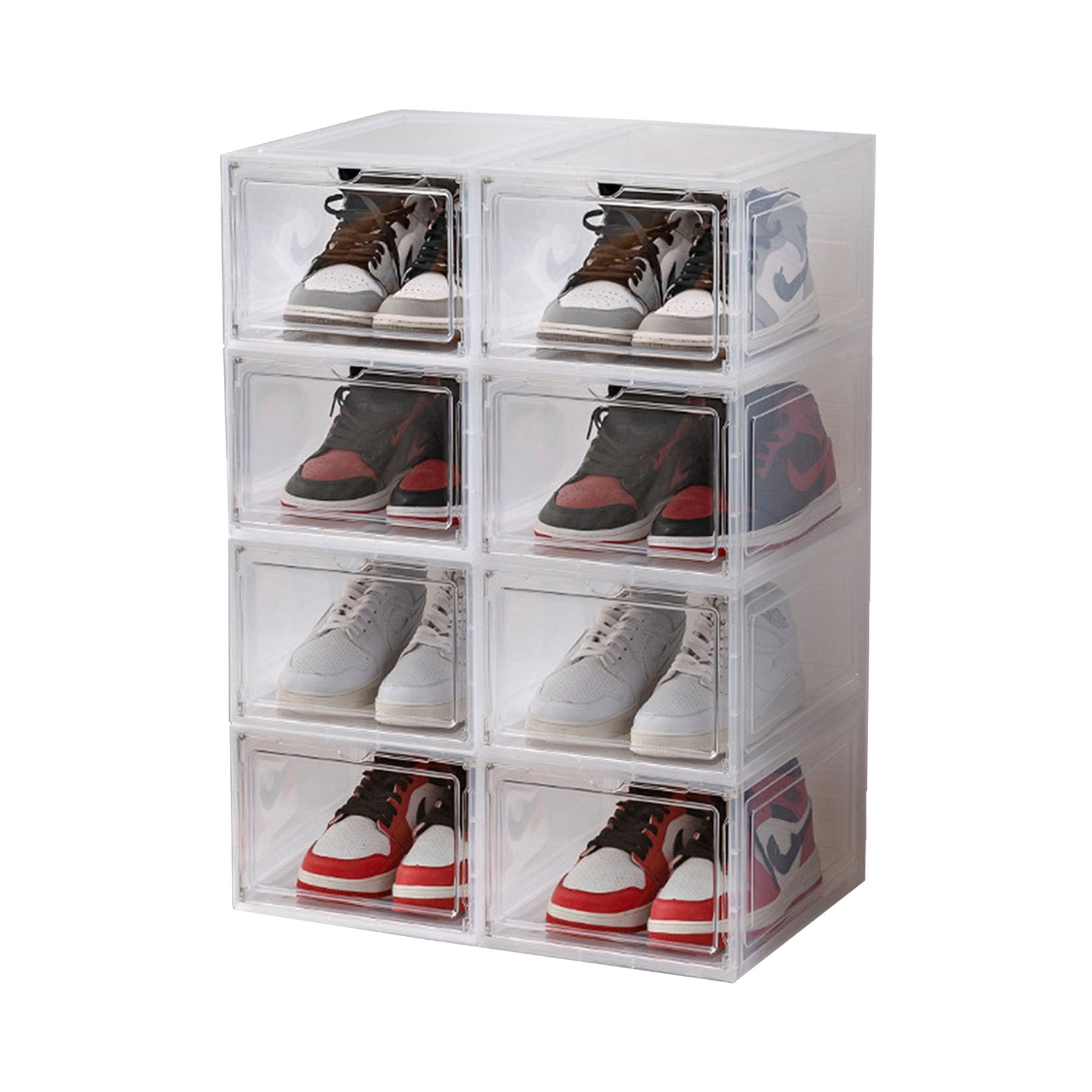 Amazon.com: LEKSOGS XXL Drop Front Shoe Storage Box Stackable, 8