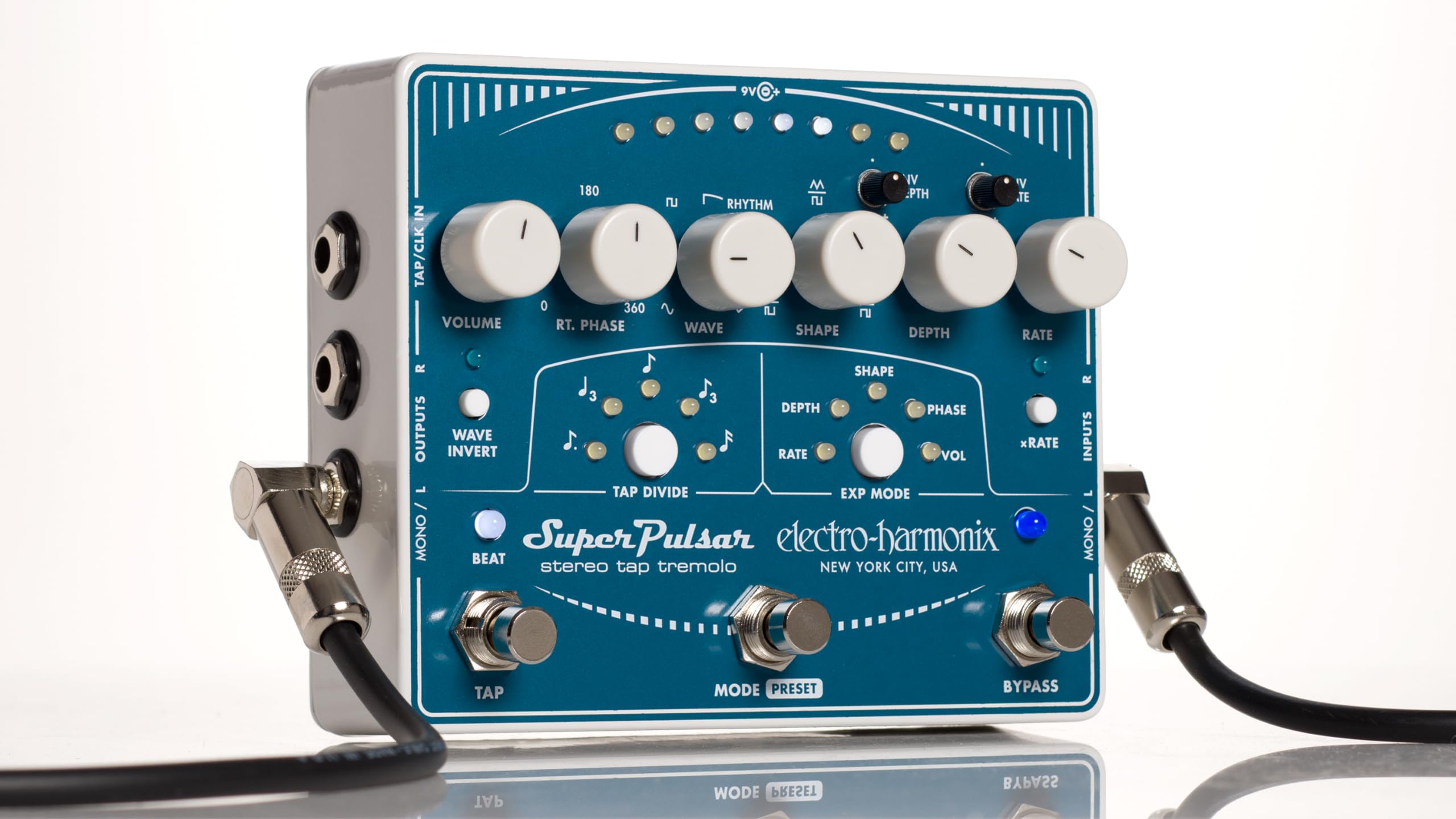 Amazon.com: Electro-Harmonix Super Pulsar Stereo Tap Tremolo Pedal