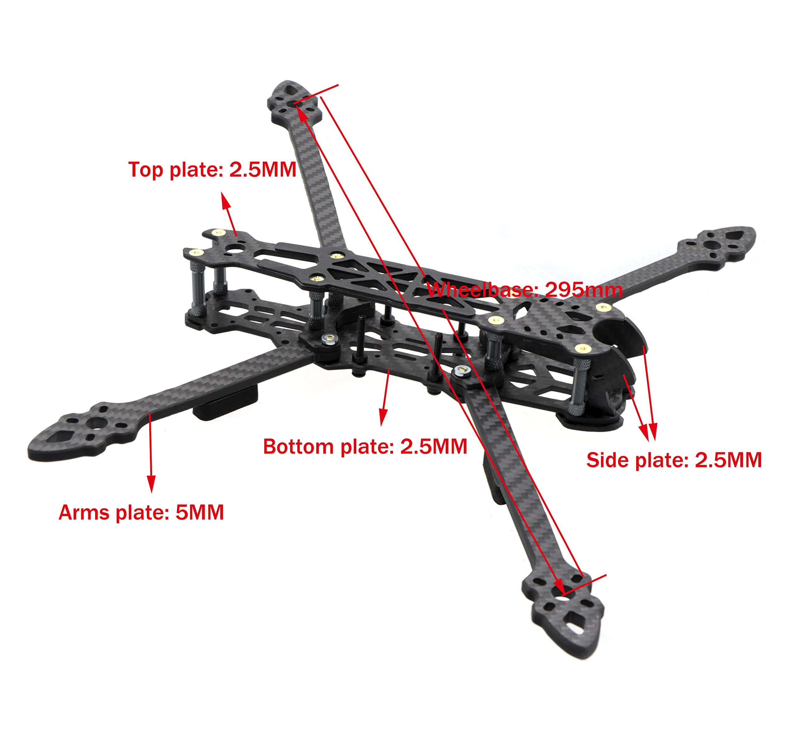 Amazon.co.jp: FPVDrone 295mm FPV レーシングドローンフレーム 7