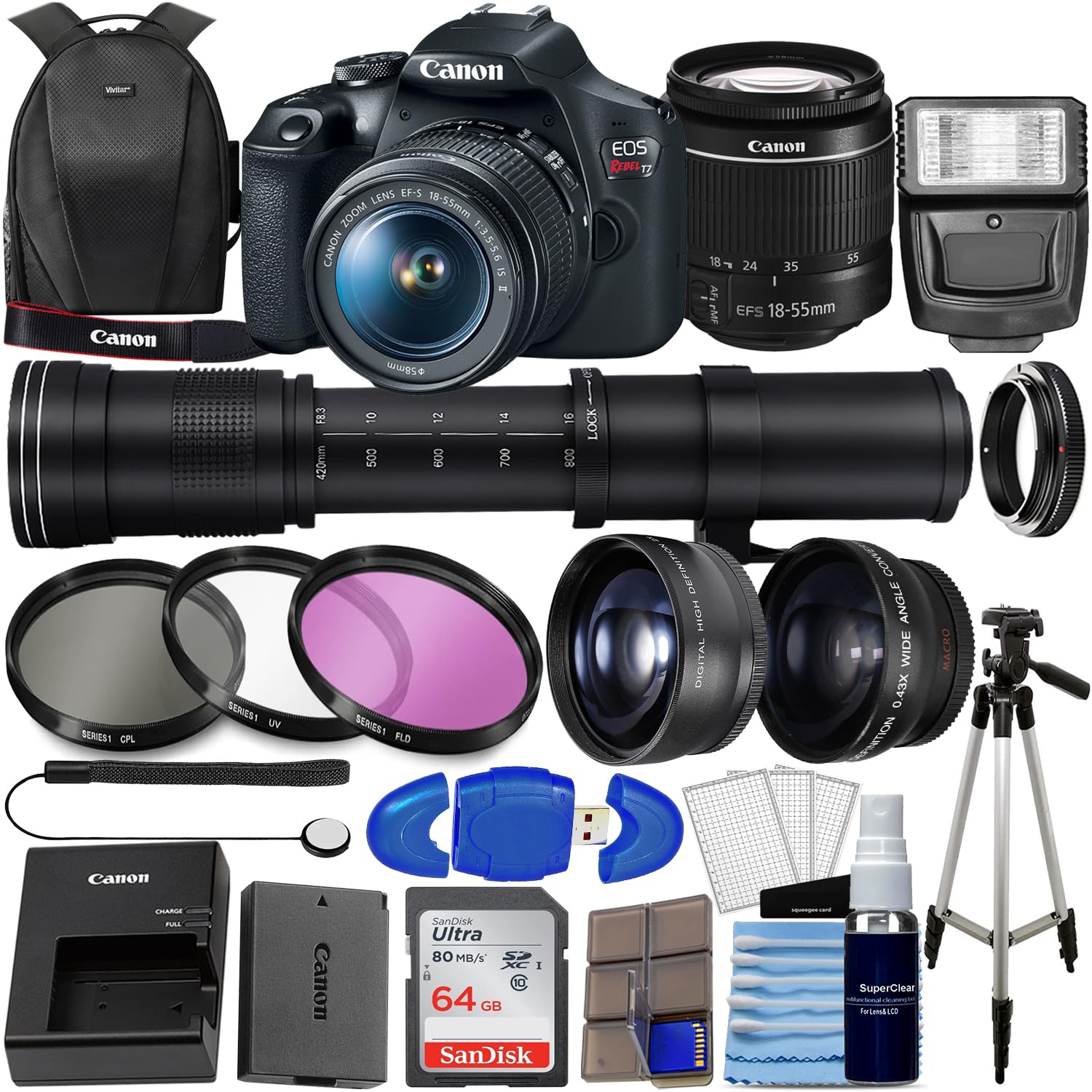 Amazon.com : Canon EOS Rebel T7 DSLR Camera with 18-55mm is II