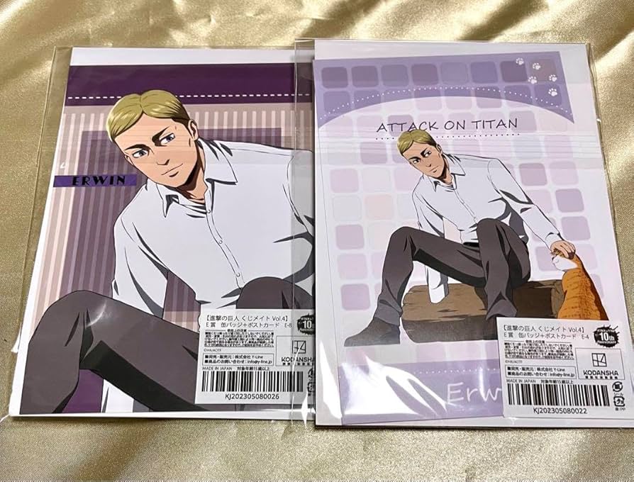 Amazon.co.jp: 進撃巨人 くじメイト Vol4 E賞エルヴィン団長缶バッジ