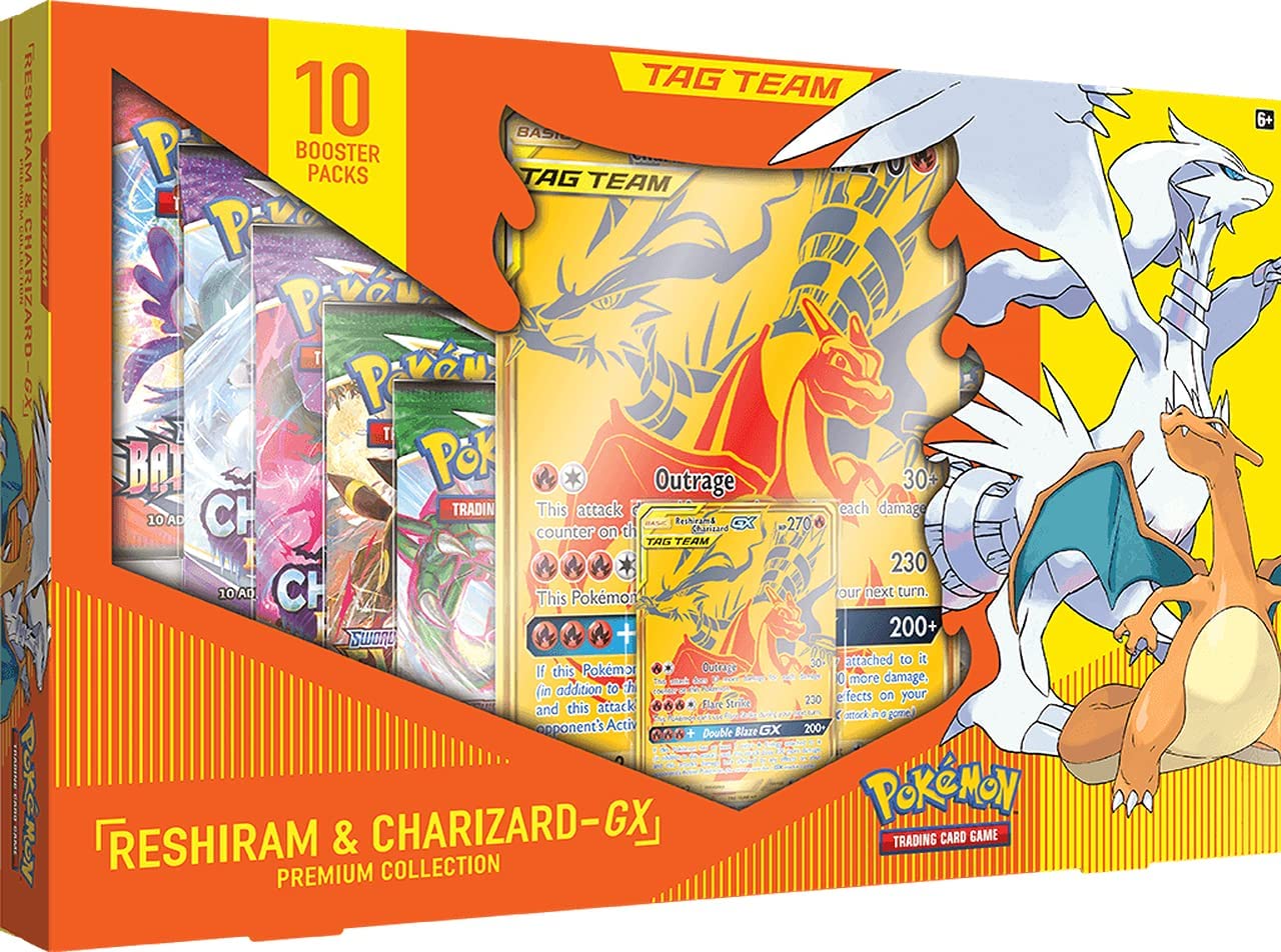 Amazon.co.jp: ポケモンTCG:レシラム&リザードンGXプレミアム