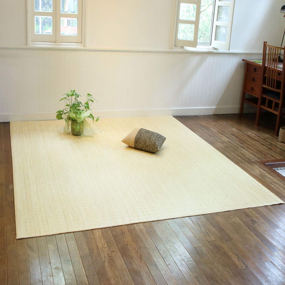 Amazon.co.jp: 籐むしろ39穴 200x250cm ラタンラグ