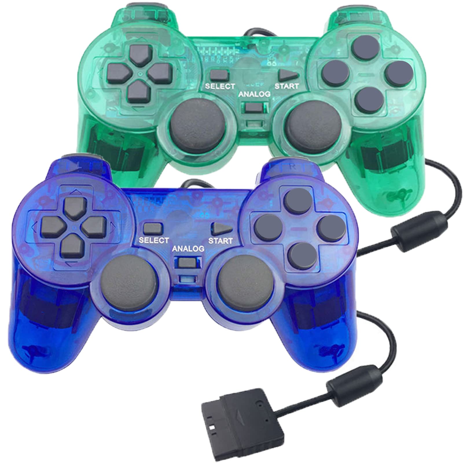 Amazon.co.jp: JINHOABF PS2 有線コントローラー 2個パック ダブル