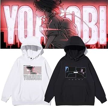 Amazon.co.jp: XZE YOASOBI Hoodie, Long Sleeve, Ayase Album, Men's