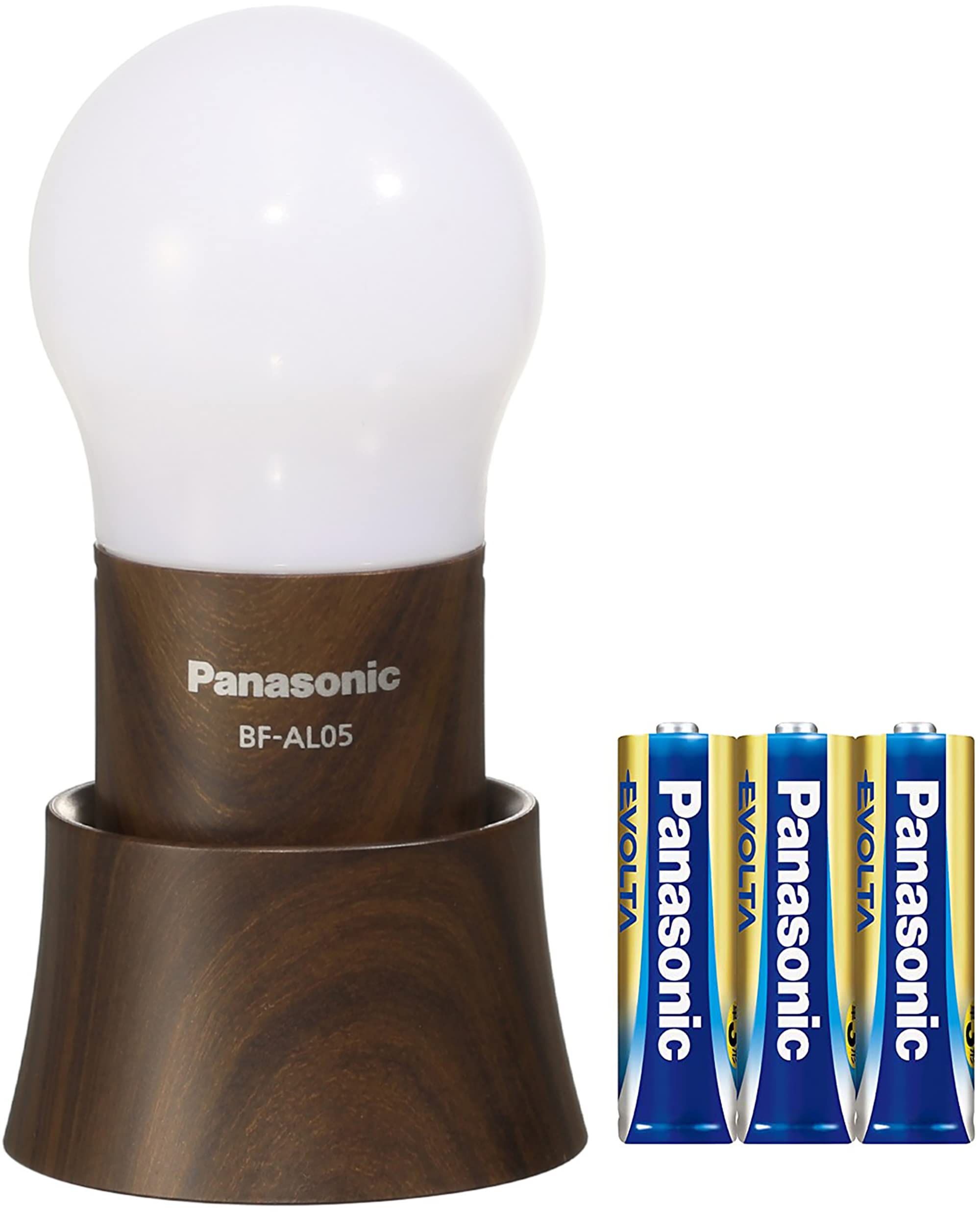 Amazon.co.jp : BF-AL05(木目調) 乾電池エボルタ付き LEDランタン(球