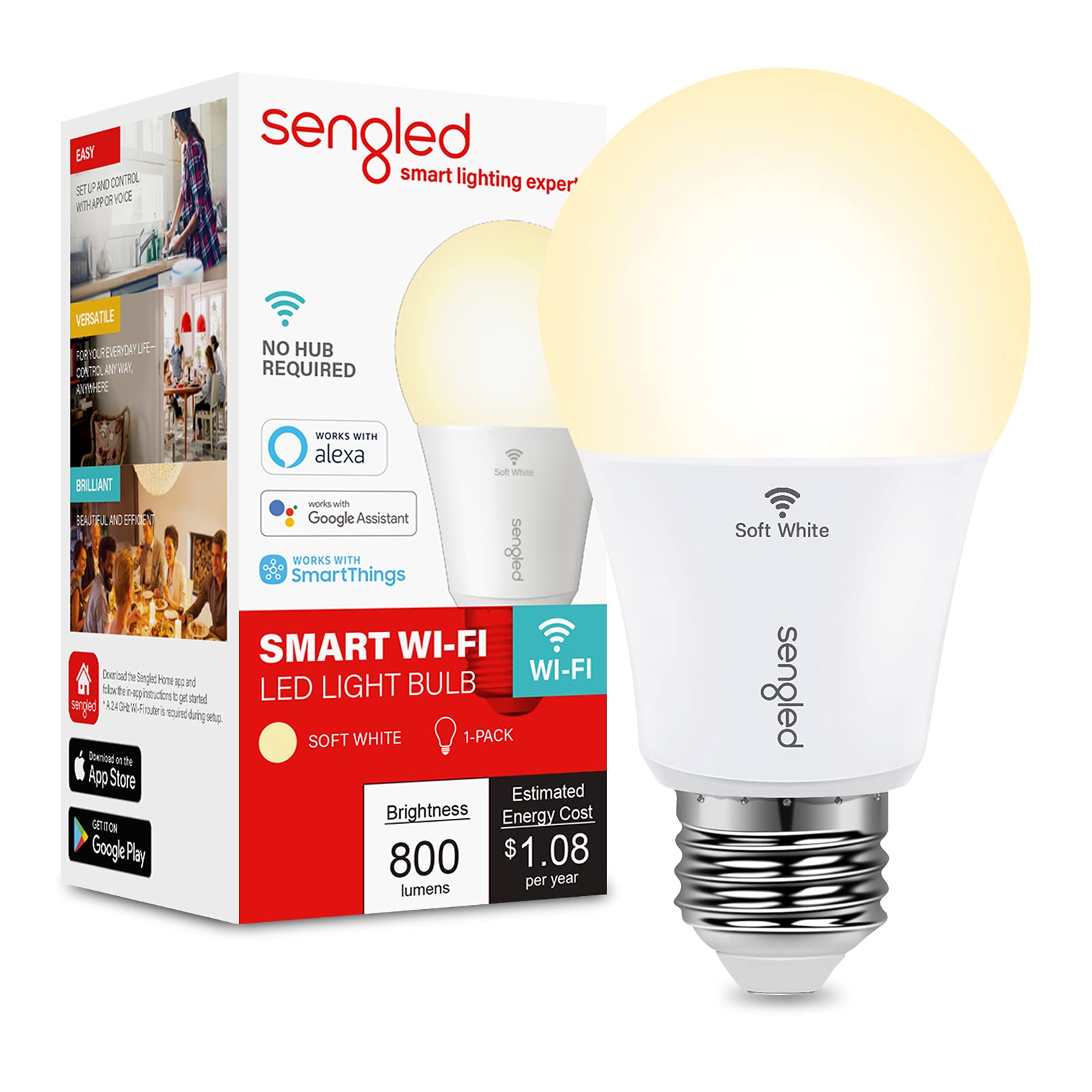 Amazon.co.jp: Sengled スマート電球 WiFi電球 ハブ不要 Alexa Google