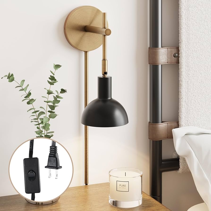Nathan James Tamlin Wall Light Fixture, Wall Mounted 1-Light Lamp
