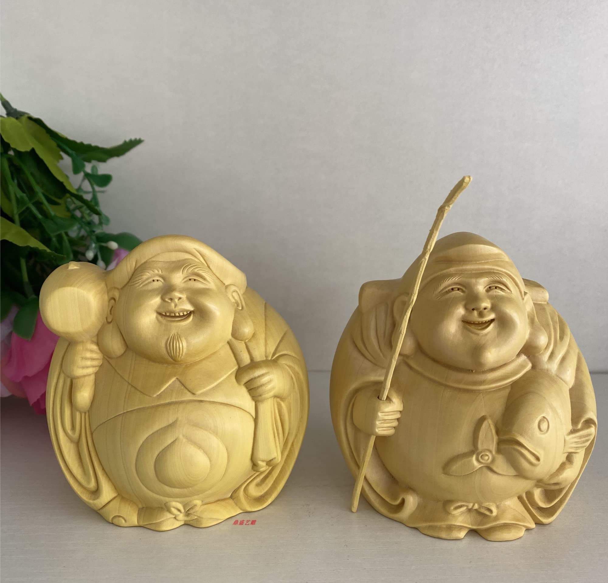 Amazon｜仏像 恵比寿大黒 二福神 恵比寿様 大黒様 木彫り 福の神