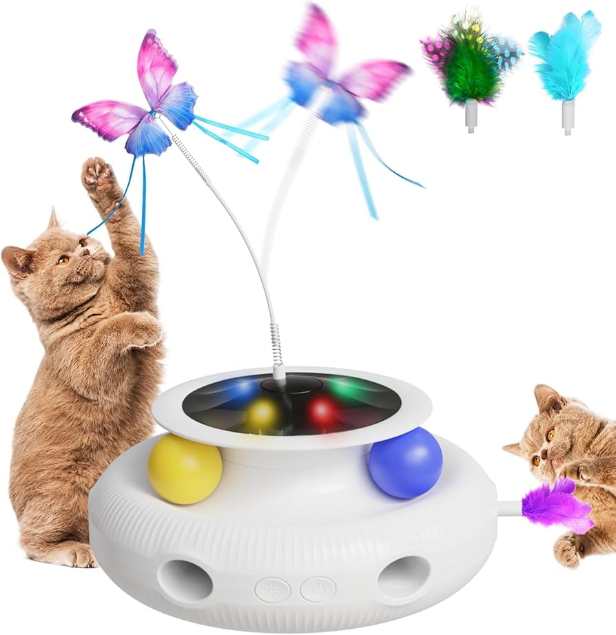 Amazon | 【最新型】NUYIERA 猫 玩具 一人遊び 猫 おもちゃ 4in1