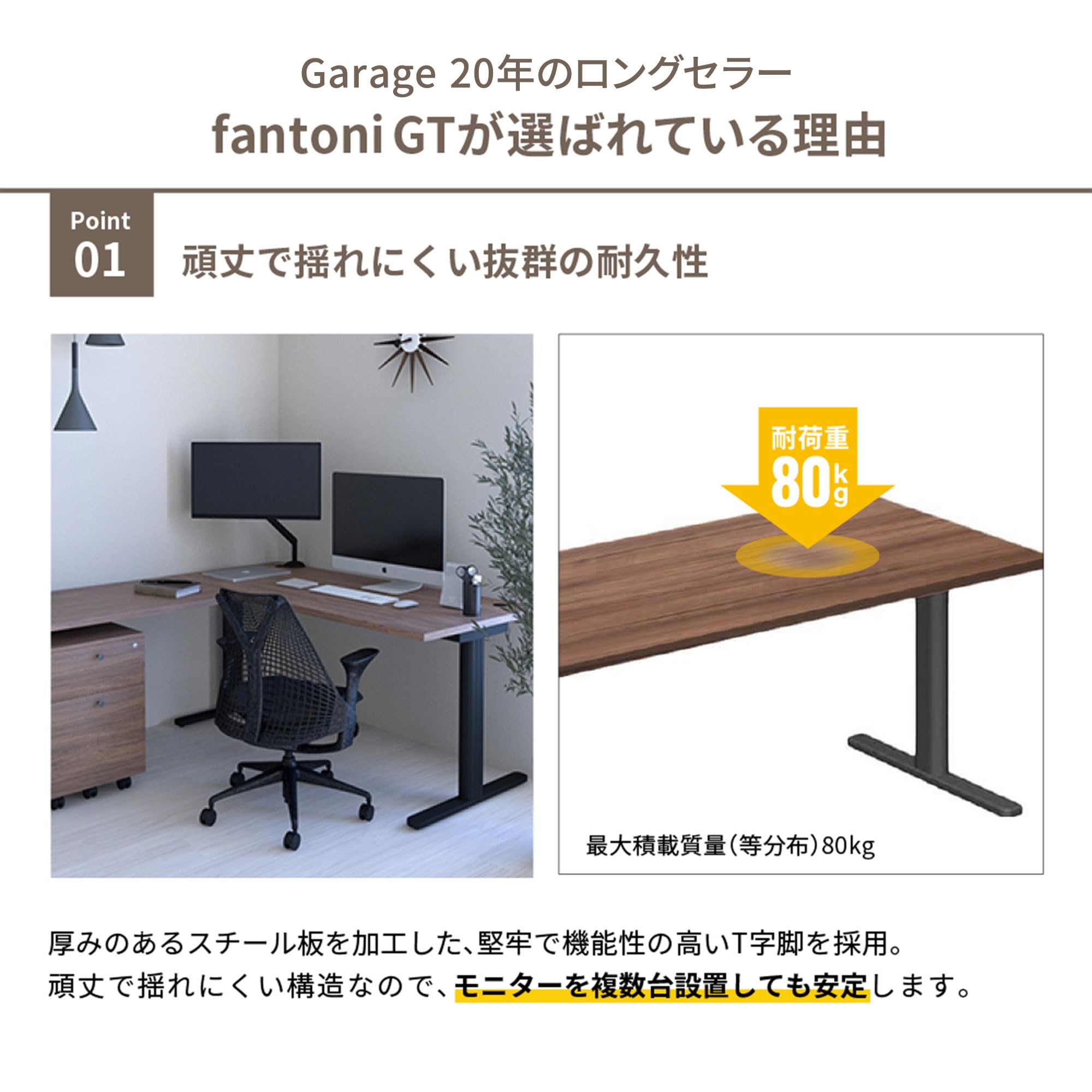 Amazon | プラス Garage fantoni GT パソコンデスク 幅140 奥行71 高さ