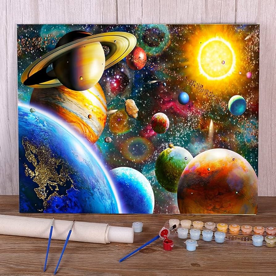 Amazon.co.jp: 数字で描く数字で描く宇宙空間風景数字で描く絵画