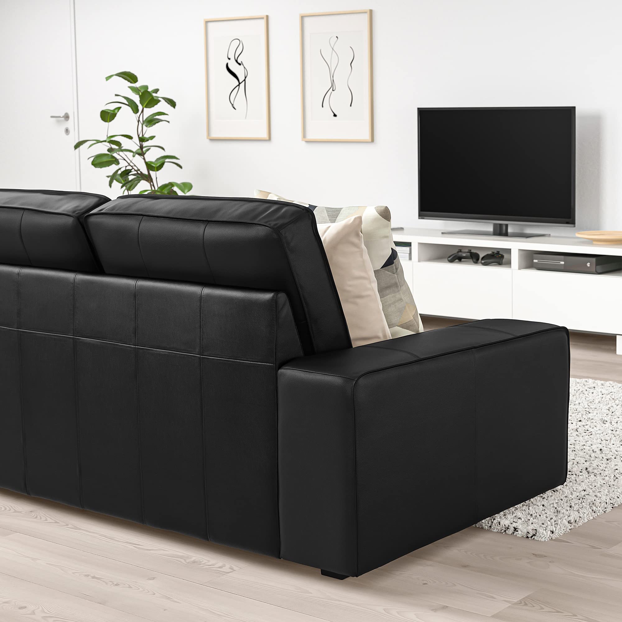 Amazon｜IKEA KIVIK 2人掛けソファ グラン/ボムスタッド ブラック
