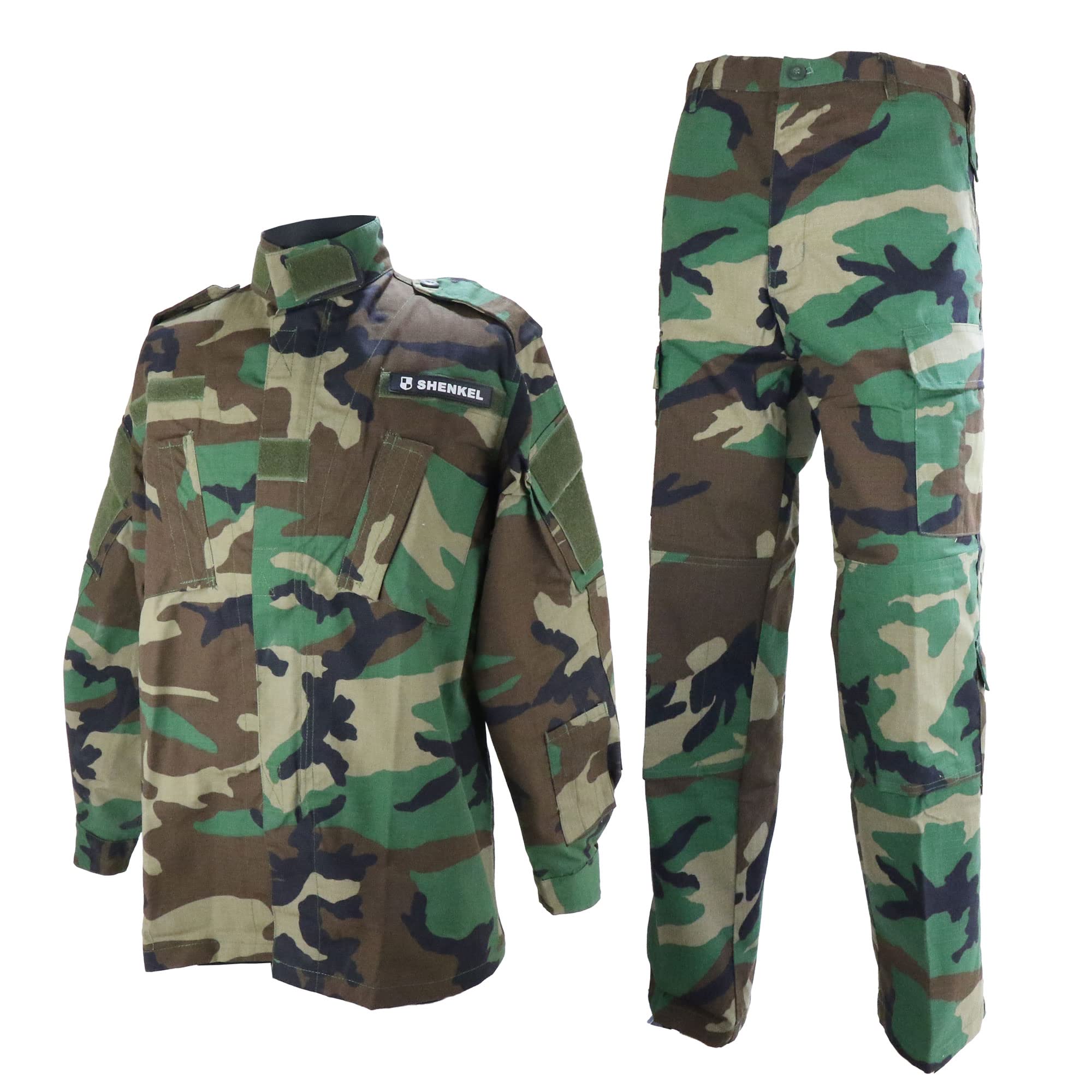 Amazon | SHENKEL 迷彩服上下セット M ウッドランド bdu-wl02-M | 戦闘