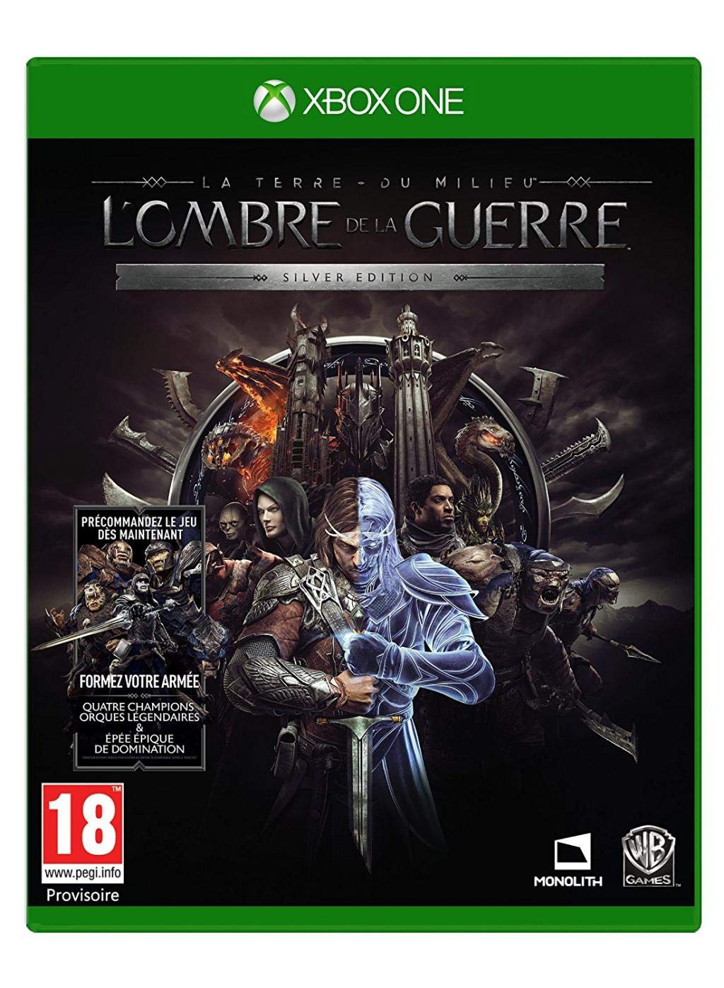 Amazon.com: Middle - Earth: Shadow Of War - Silver Edition Xbox1