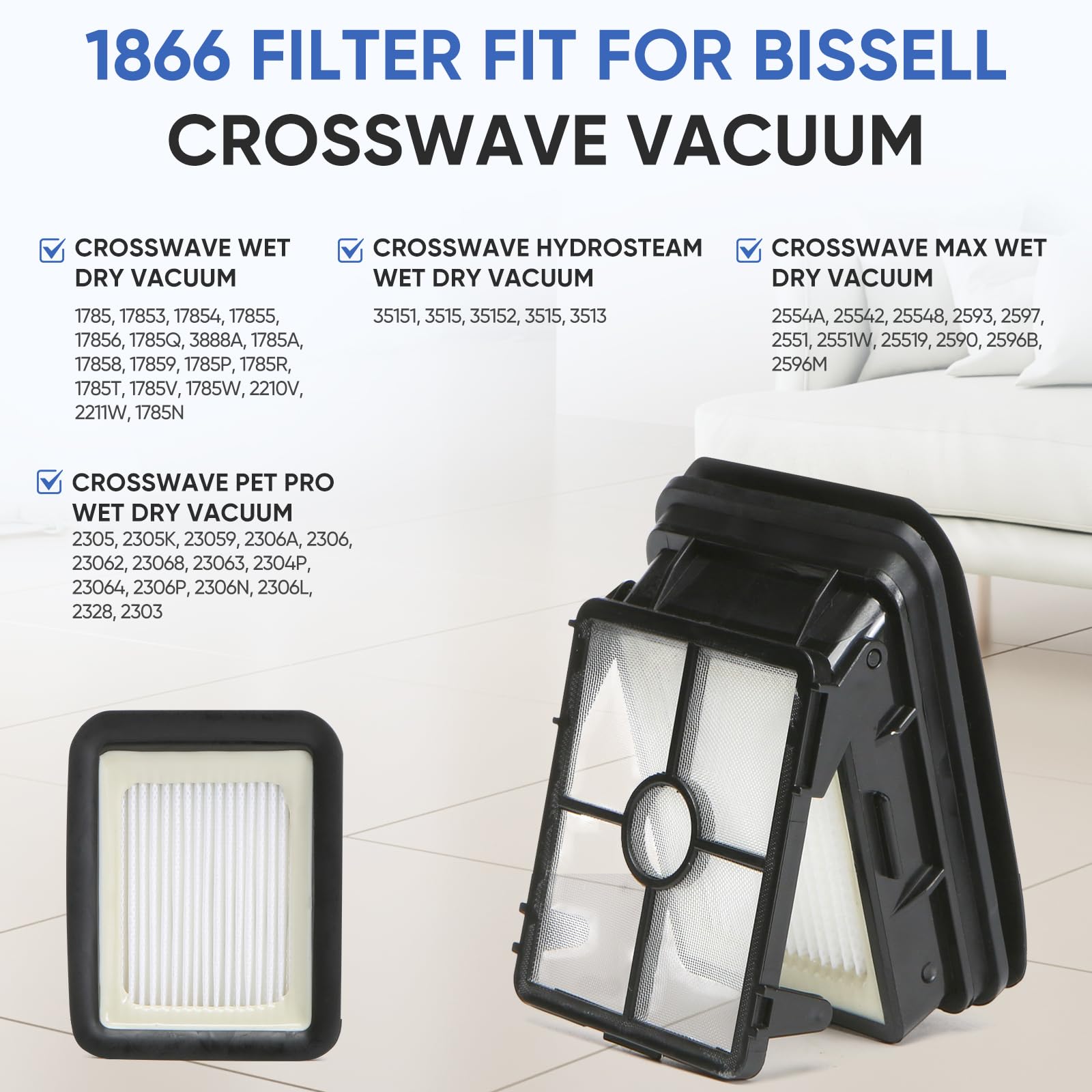 Amazon.com - 4 Pack 1866 Replacement Filters Compatible with
