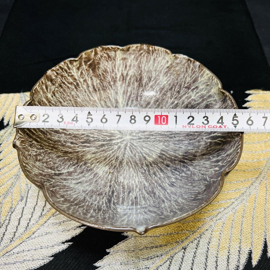 Amazon.co.jp: 現川焼臥牛窯 無形文化財指定 十三代横石臥牛 刷毛目 皿